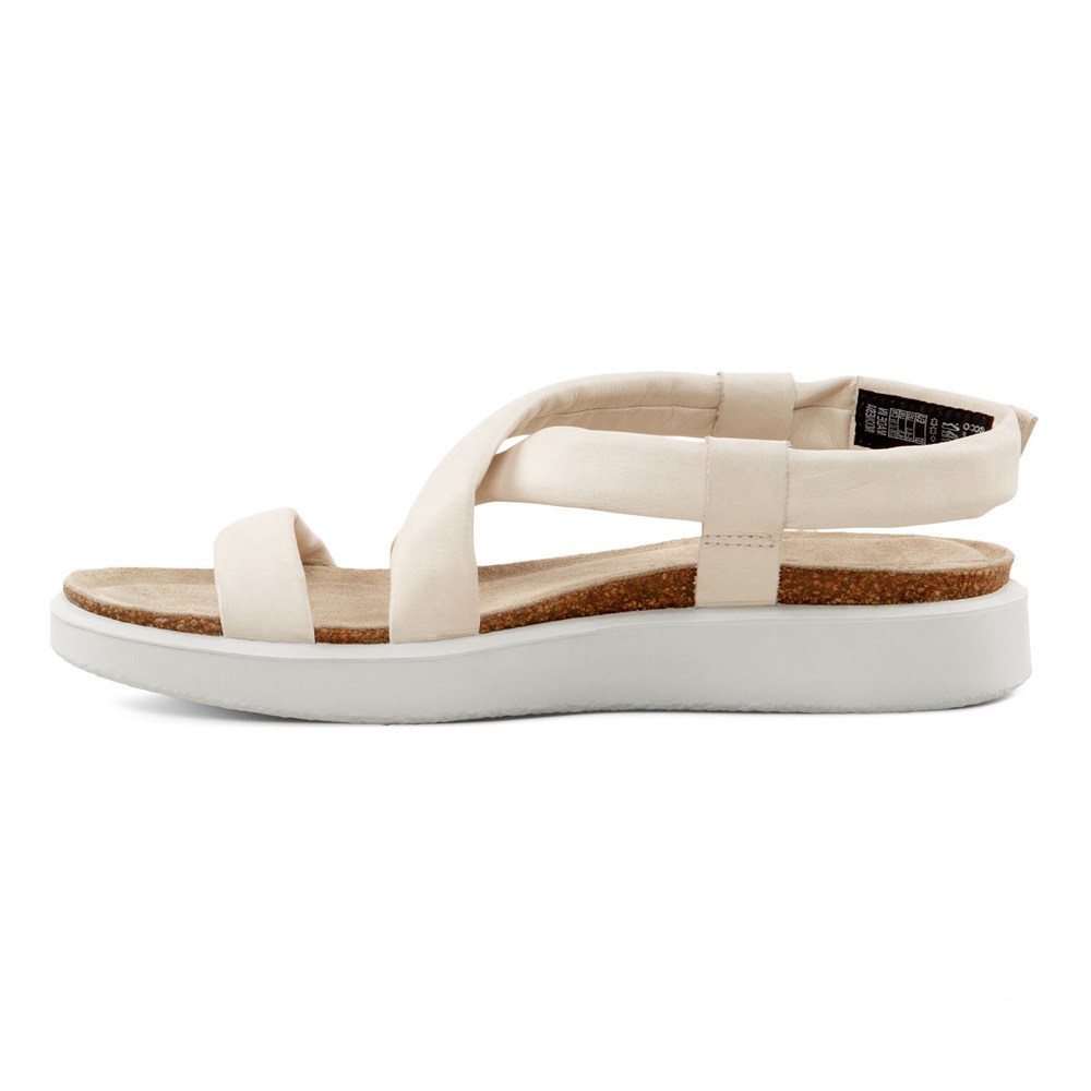 ECCO Womens Sandals Beige - Corksphere Flat - LCO-072618